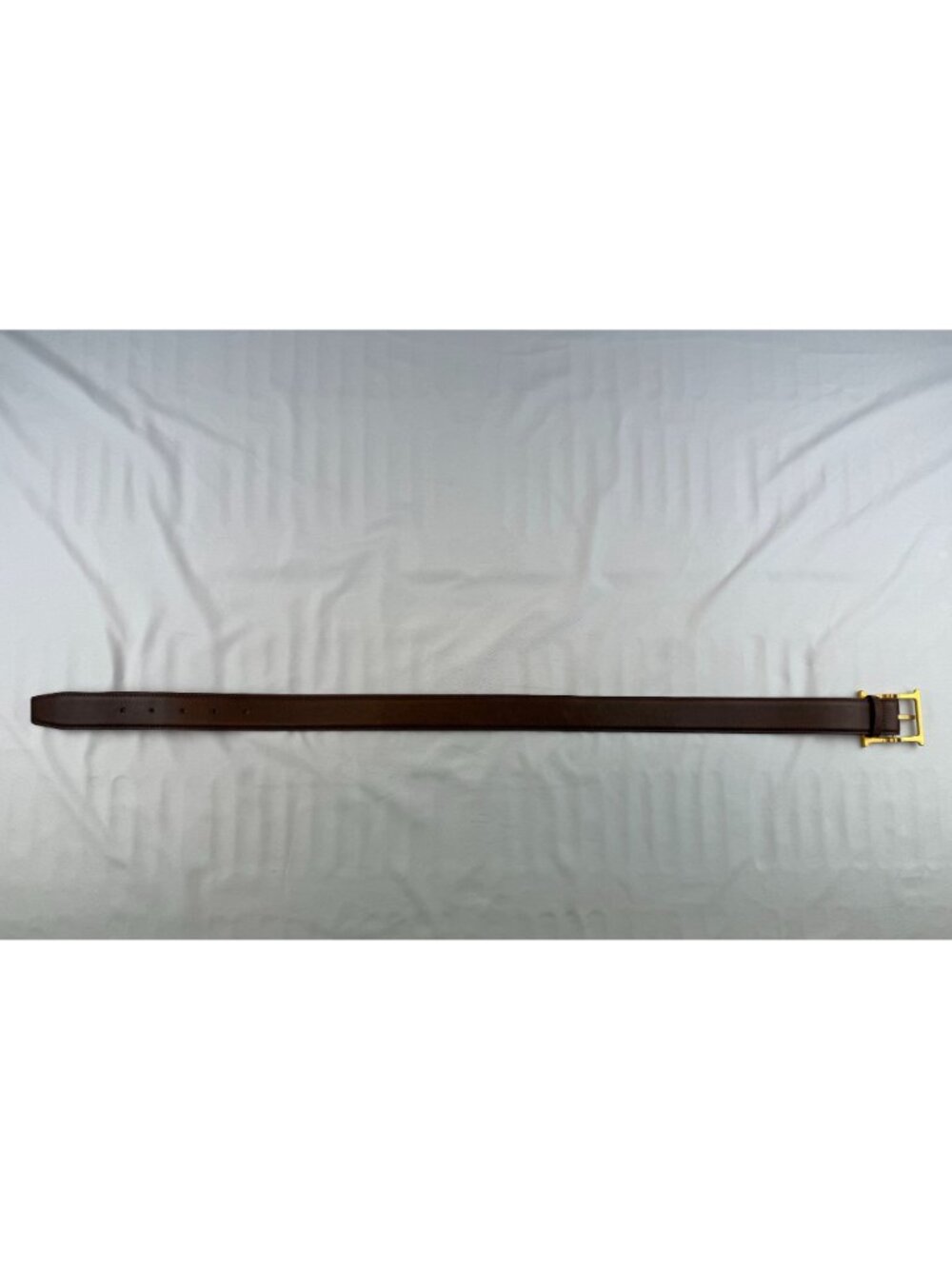 Helsa Brown Leather Logo Belt Size S - Picture 4 of 6